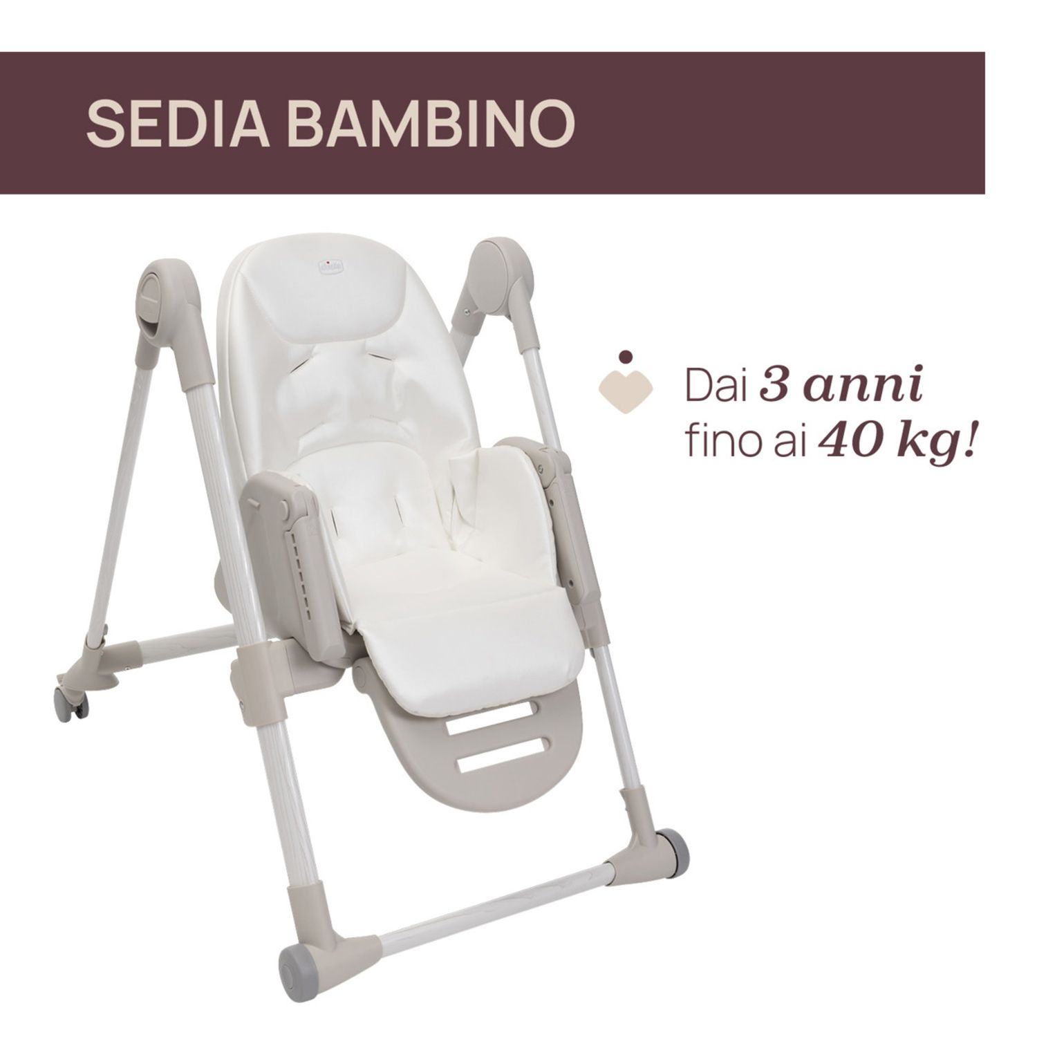 Seggiolone polly armonia motherpearl - chicco - Chicco