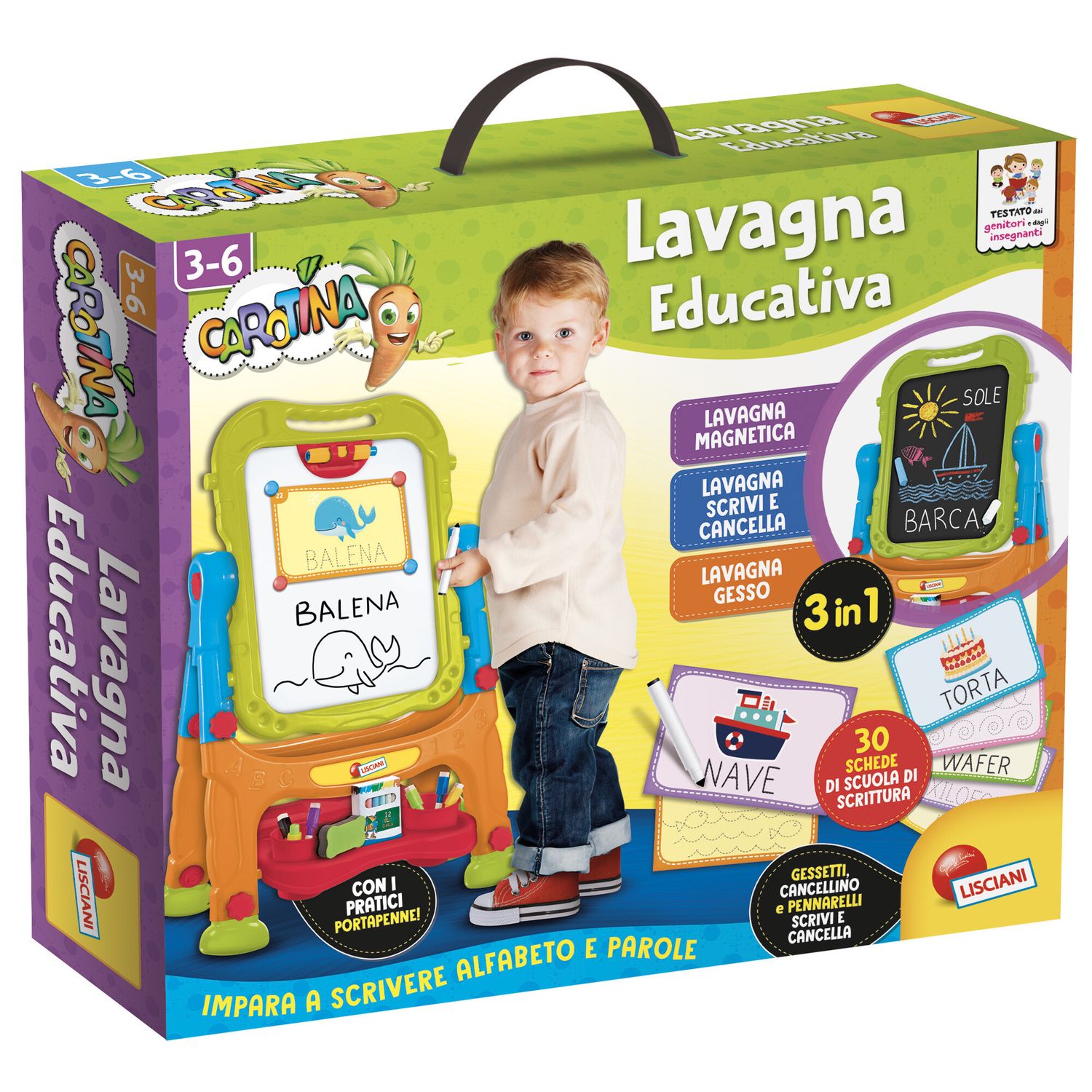 Lavagna educativa 2 in 1 - carotina - 3+ - LISCIANI