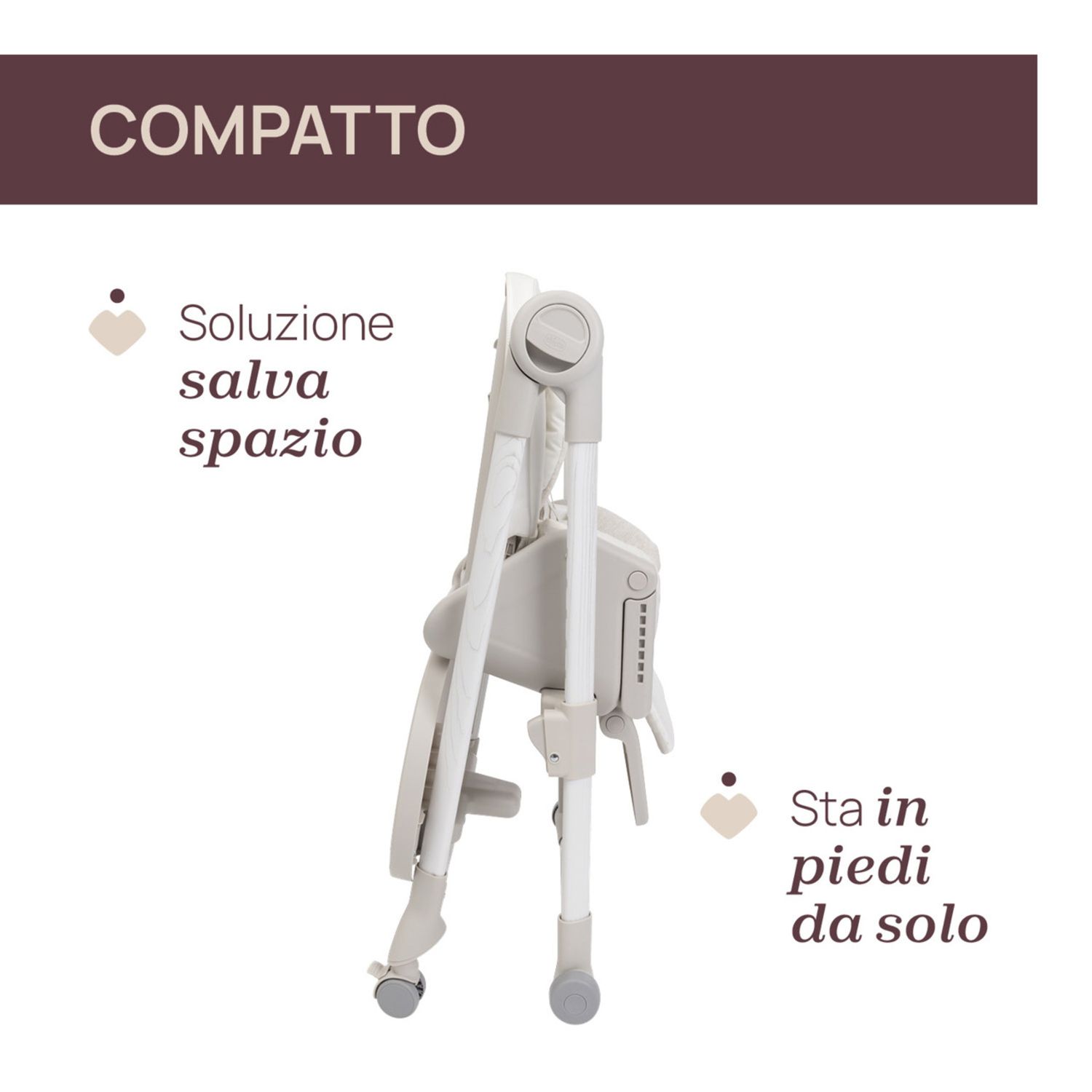 Seggiolone polly armonia motherpearl - chicco - Chicco