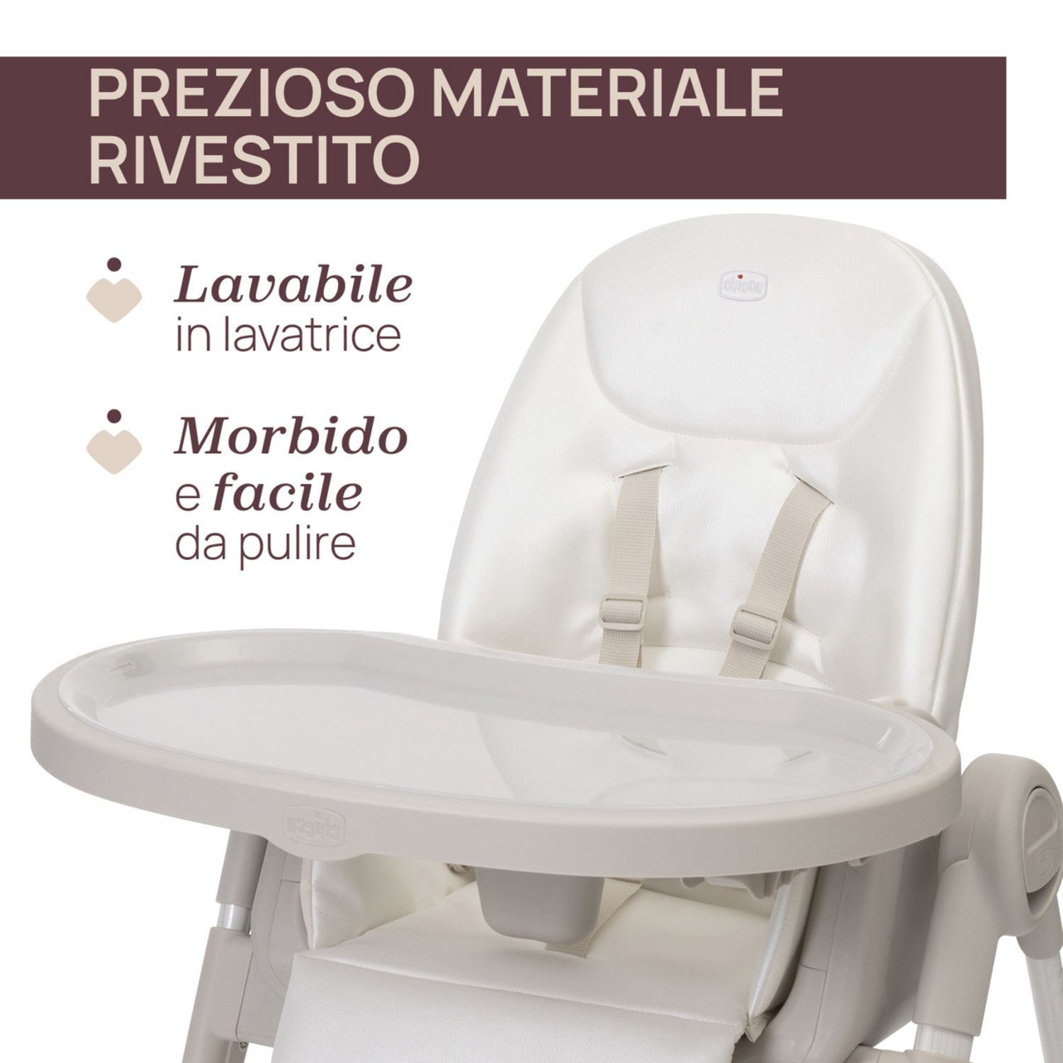 Seggiolone polly armonia motherpearl - chicco - Chicco
