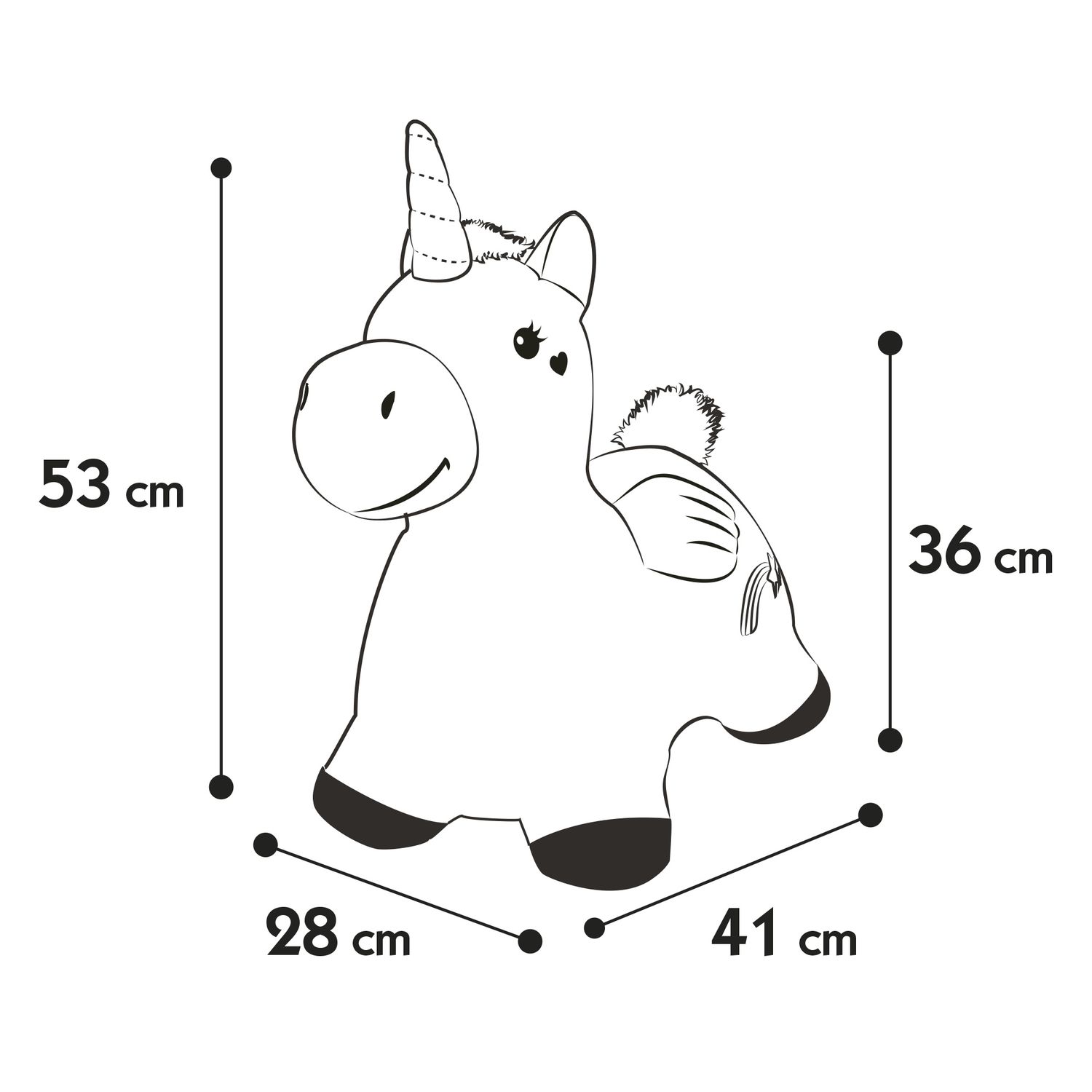 Cavalcabile gonfiabile unicorno - baby smile - 18m+ - Baby Smile