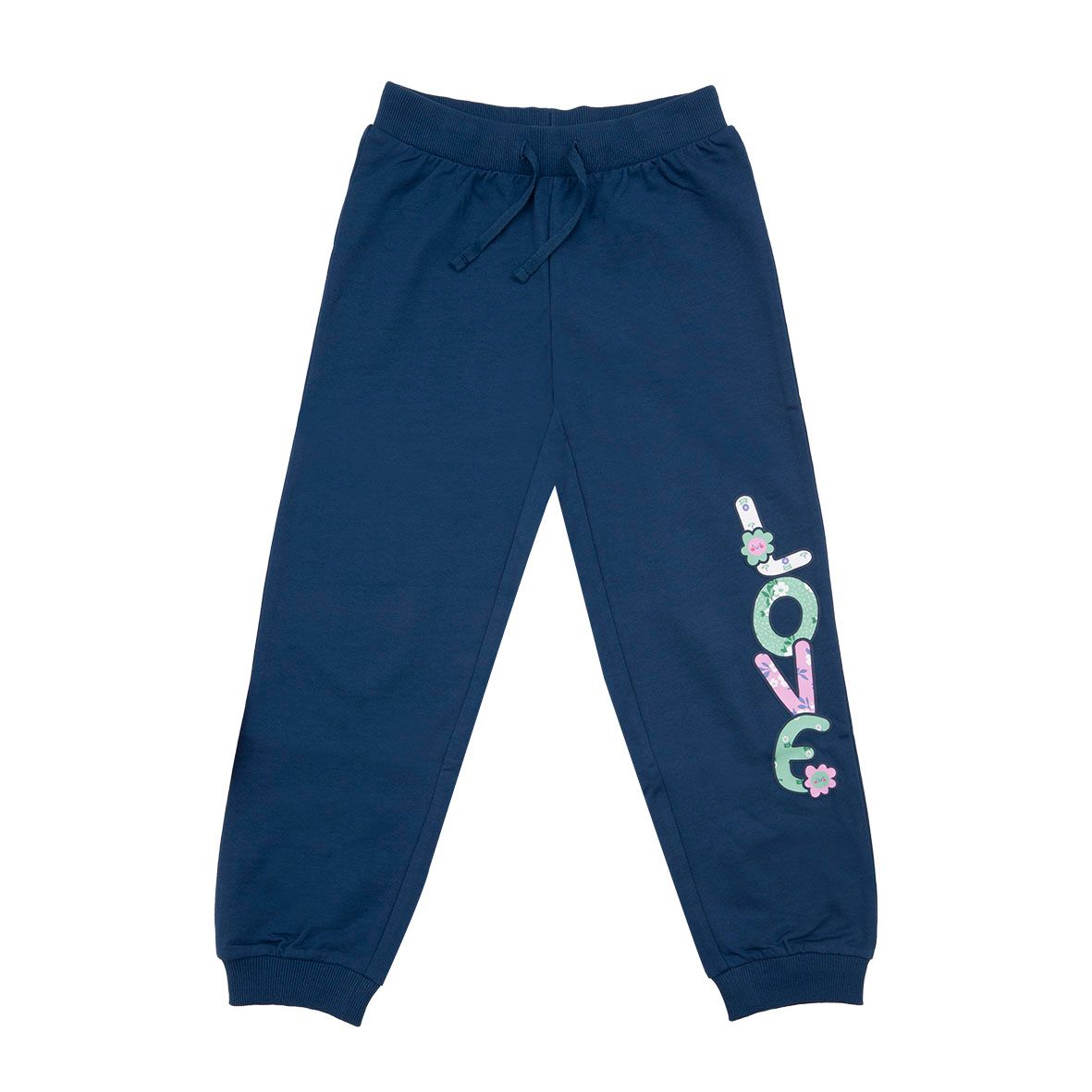 Pantalone felpato bimba blu - Mawi