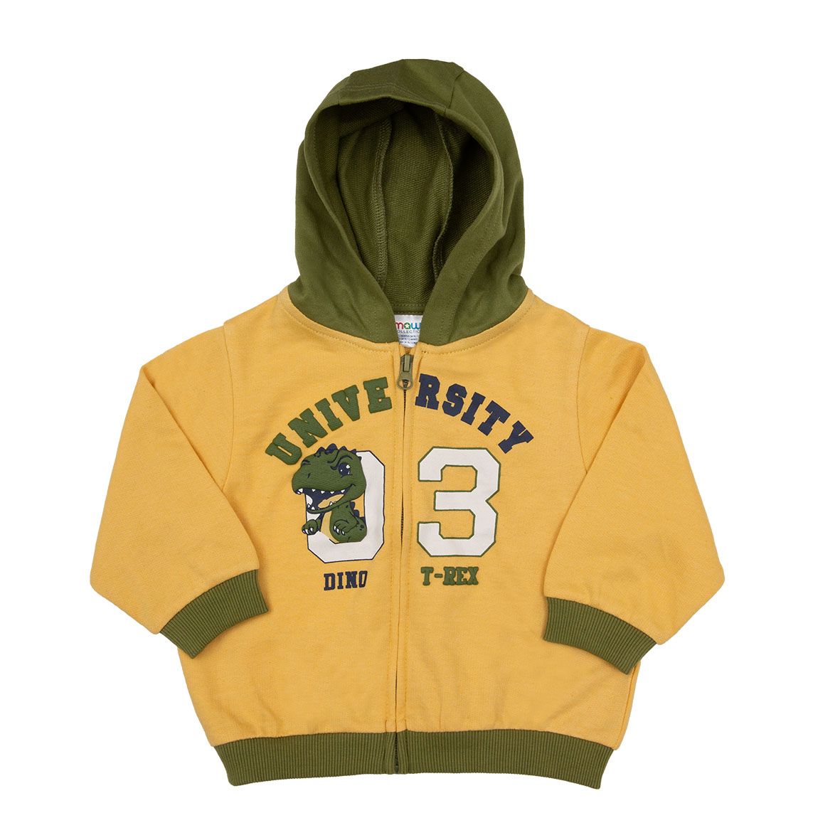 Felpa con cappuccio bimbo gialla - Mawi