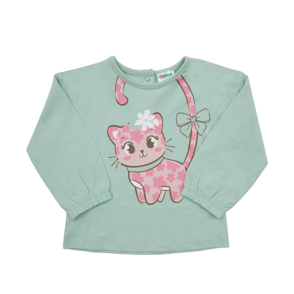 Maglia manica lunga bimba verde - Mawi