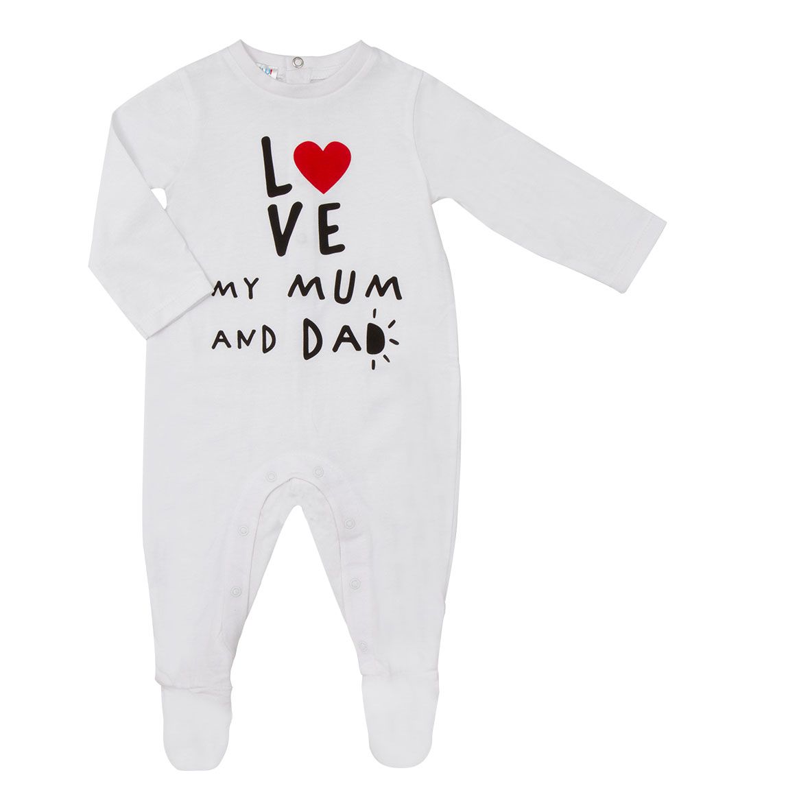 Tutina unisex bianca semplice - Mawi