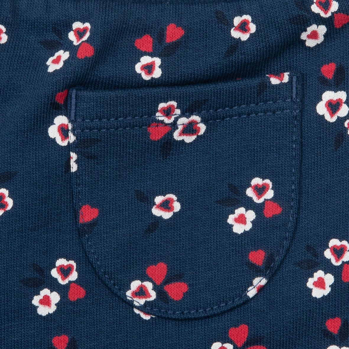 Pantaloni  blu lunghi bimba con allover - Mawi