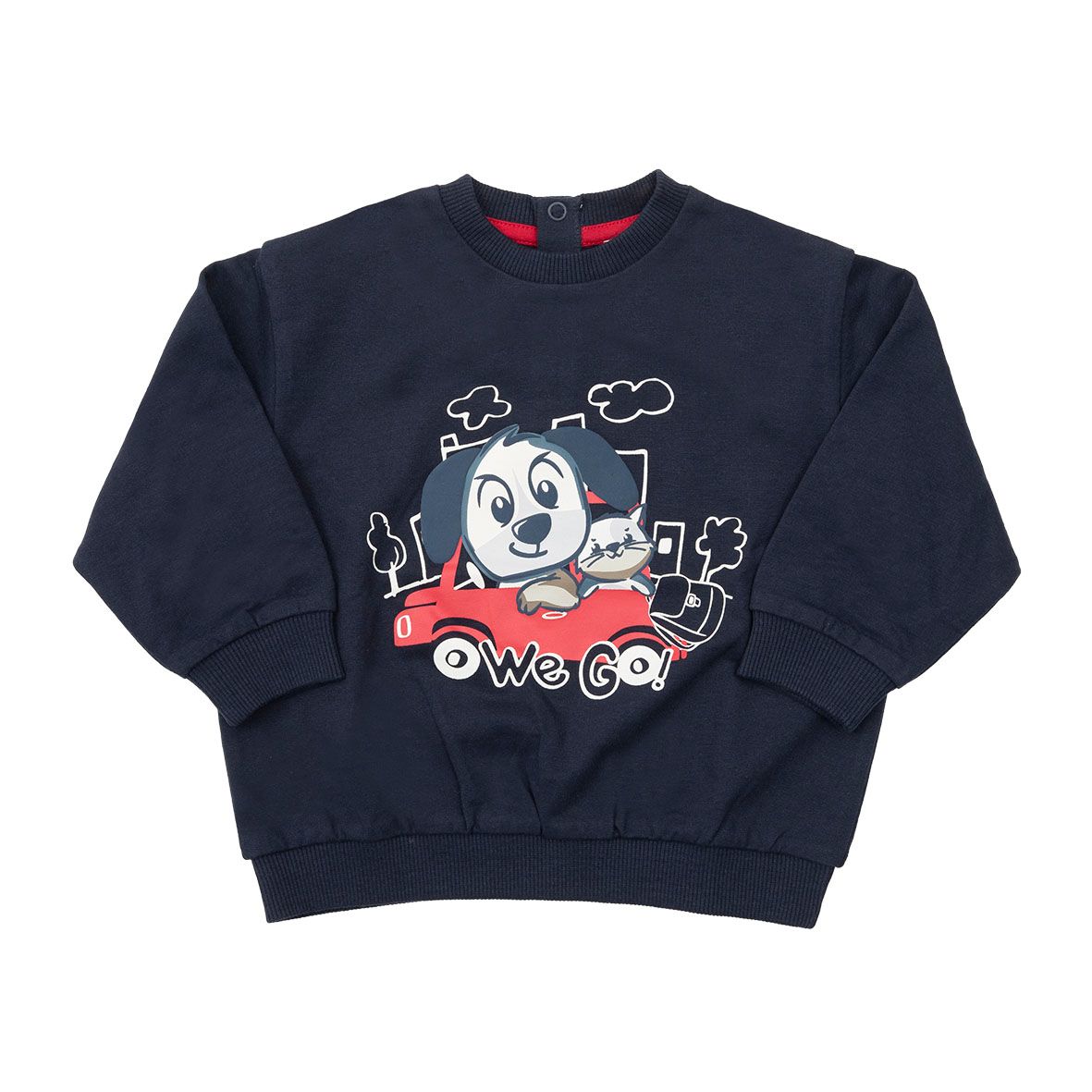 Maglia blu bimbo con stampa - Mawi