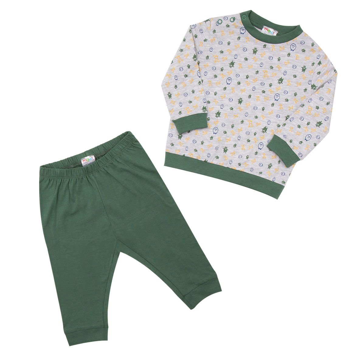 Pigiama due pezzi bimbo grigio verde - Mawi