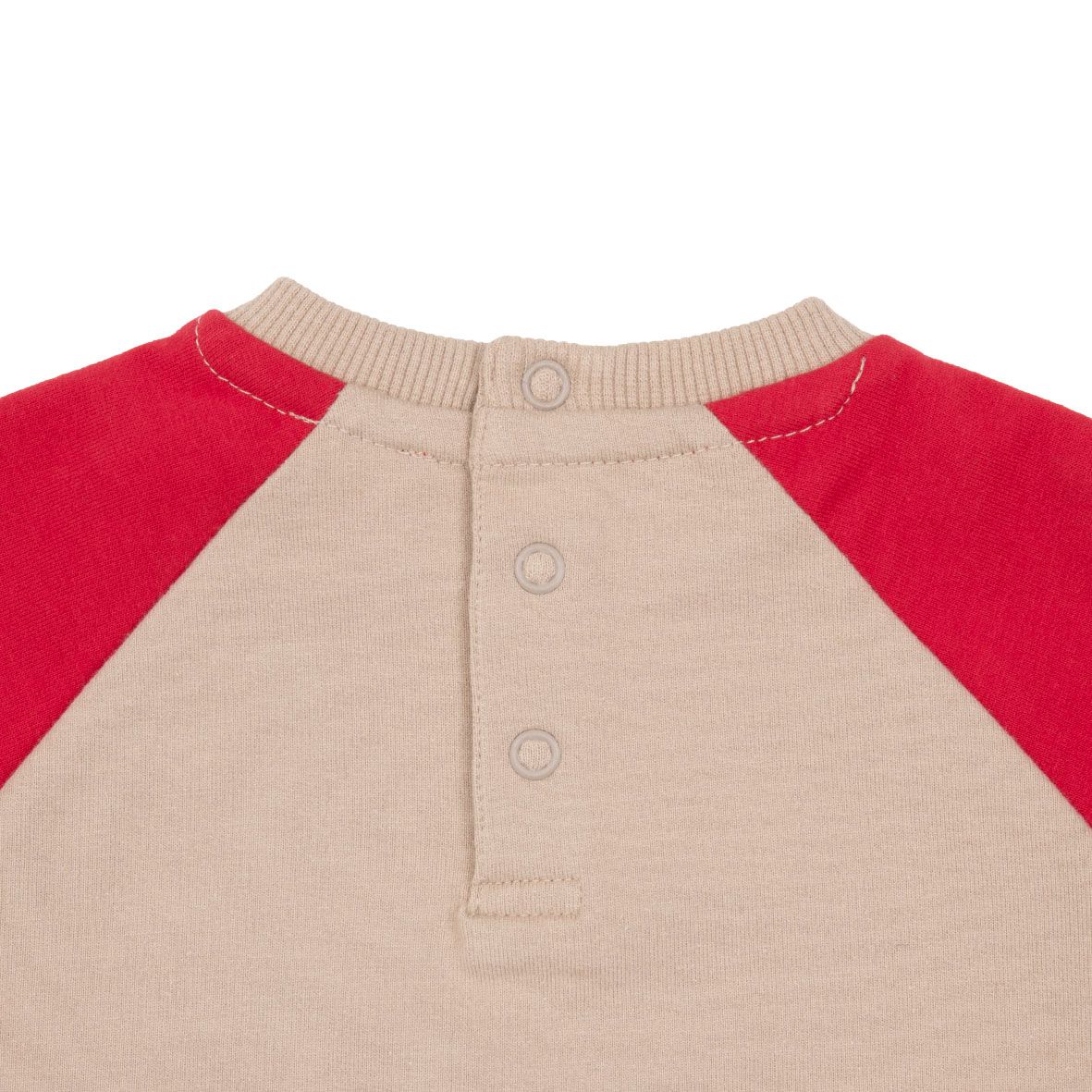 Completo bimbo rosso/beige con stampa - Mawi