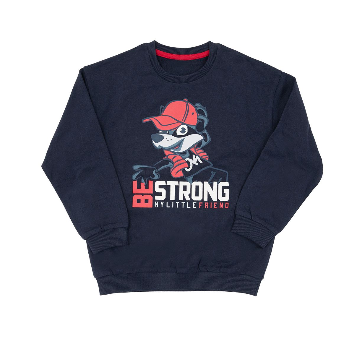 Maglia blu bambino con stampa - Mawi