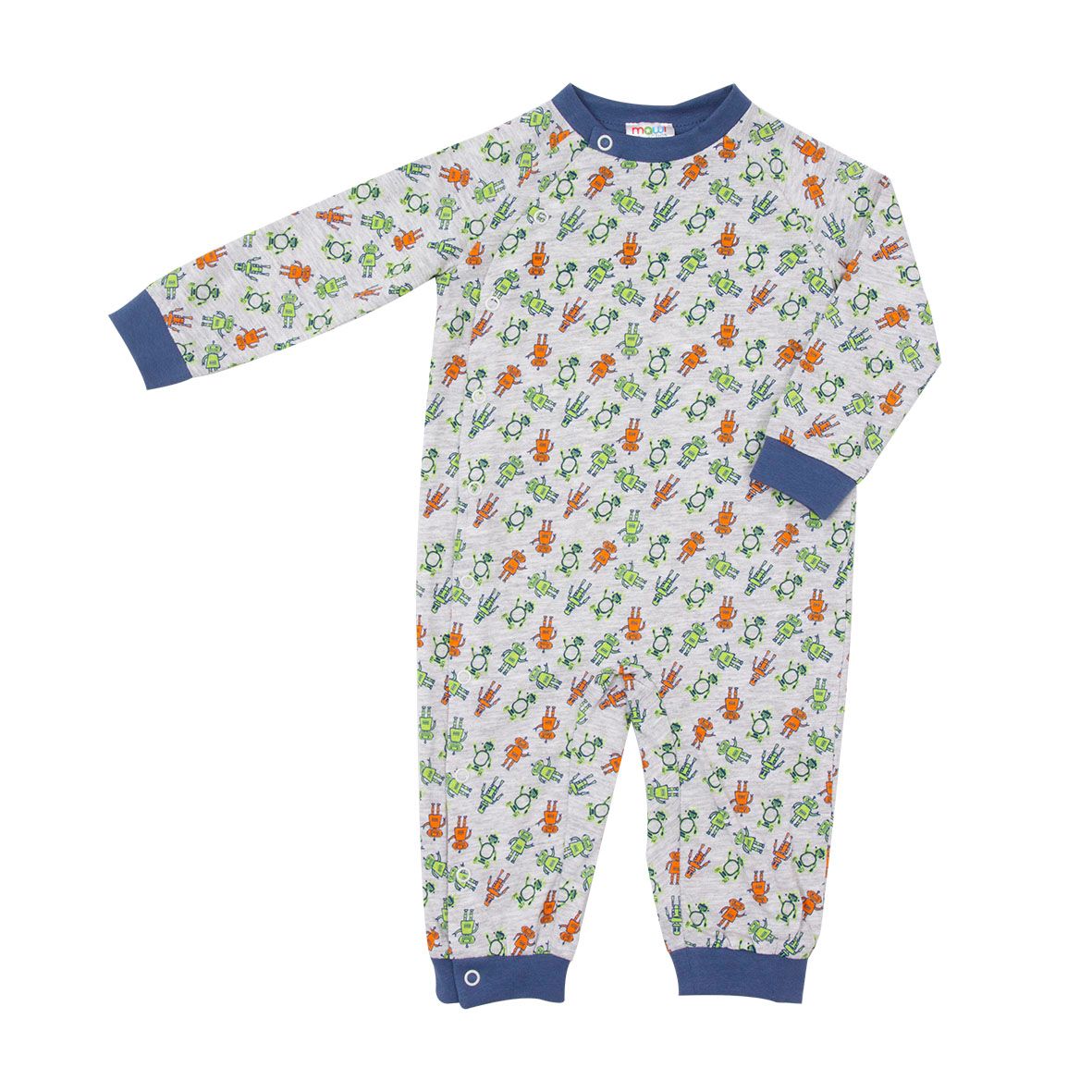 Pigiamone bimbo grigio stampato - Mawi