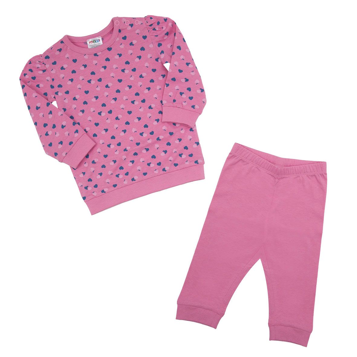 Pigiama bimba rosa stampato - Mawi