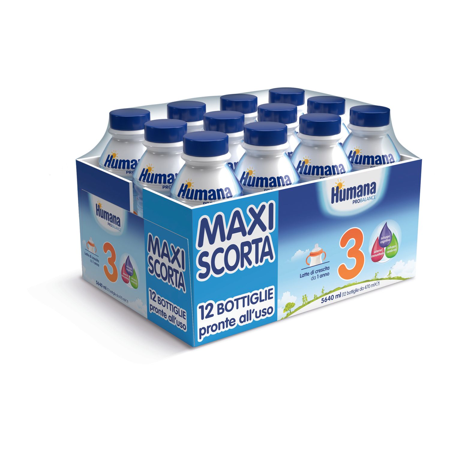 Humana - latte humana 3 probalance liquido 12x470ml - Humana