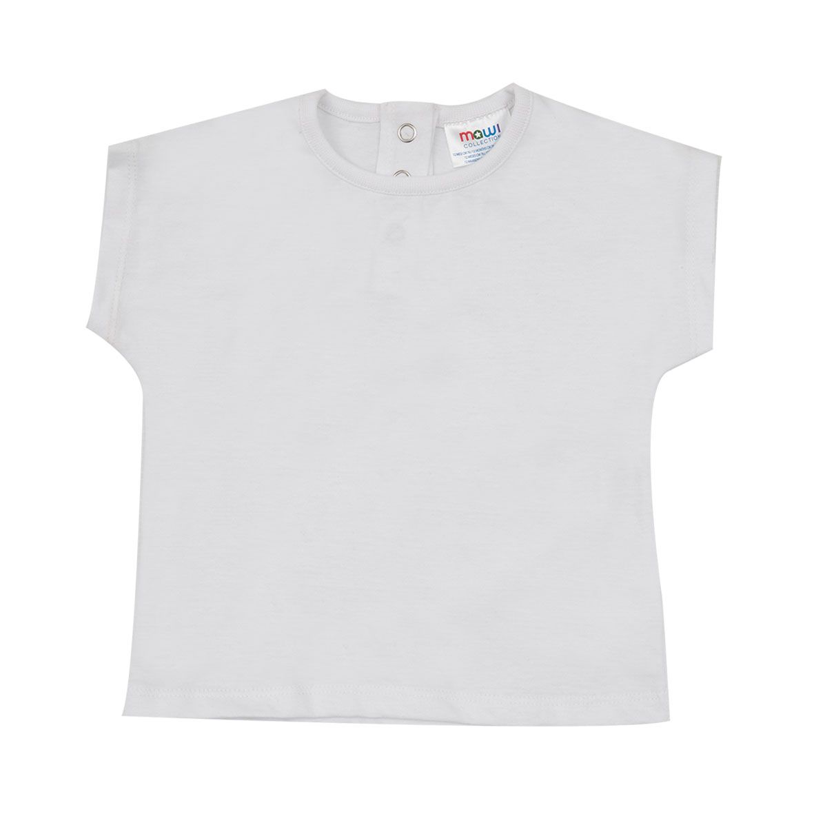 T-shirt basic giromanica bimba bianca - Mawi