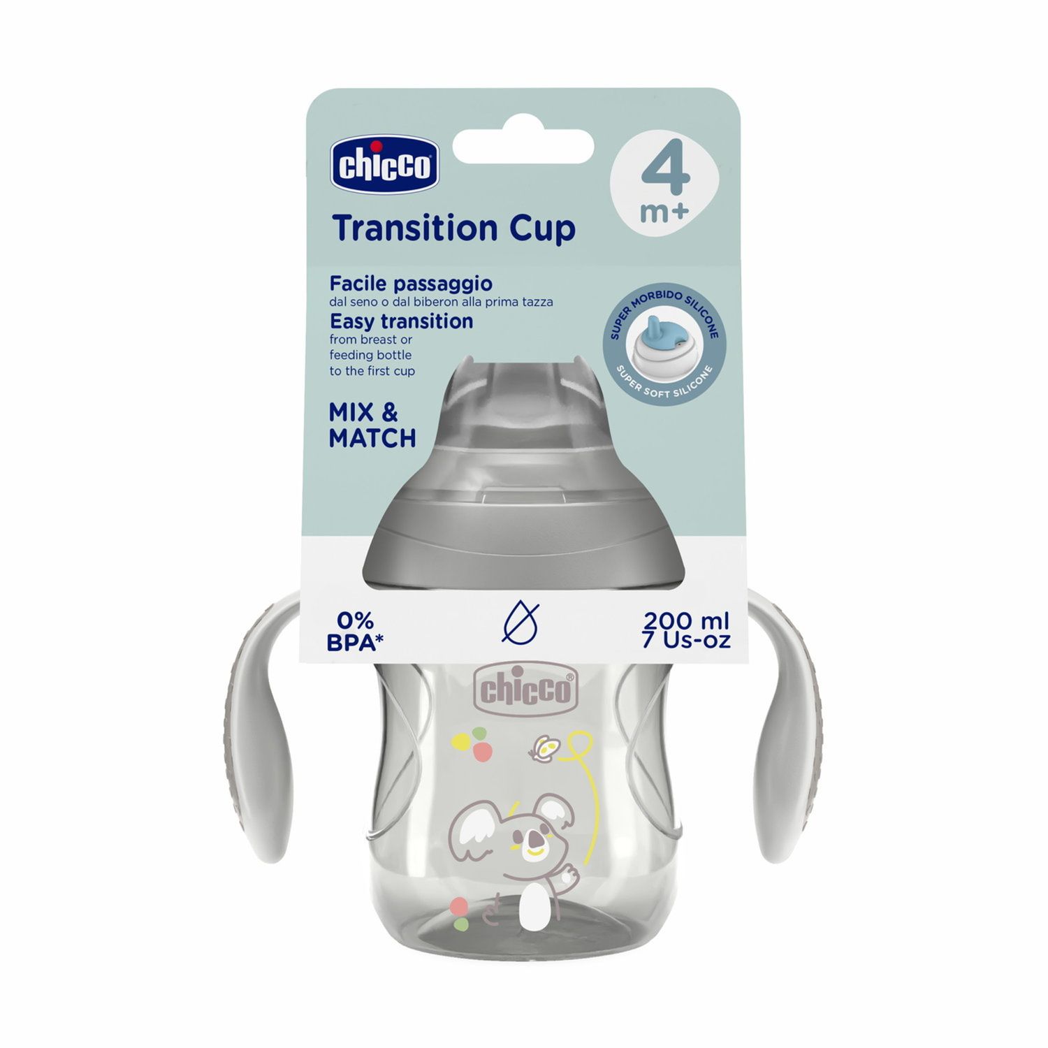 Tazza transition 4m+ grigia - chicco - Chicco