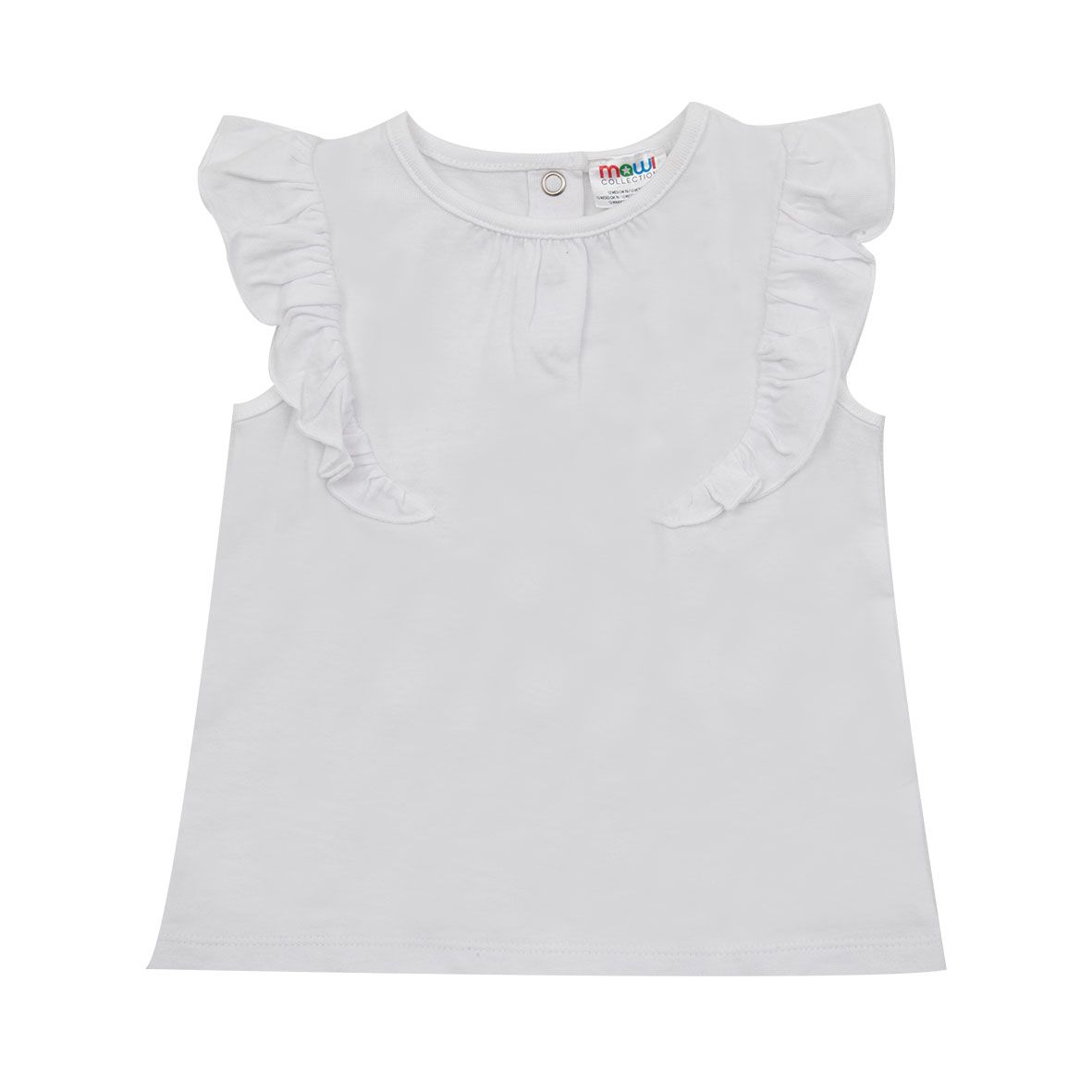 T-shirt giromanica bimba bianca - Mawi
