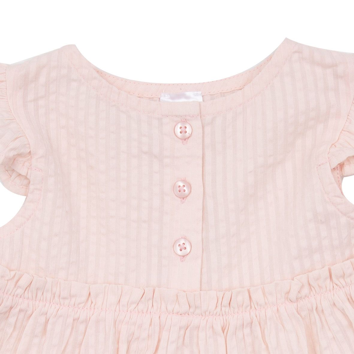 Abito a bottoni bimba giromanica rosa - Mawi