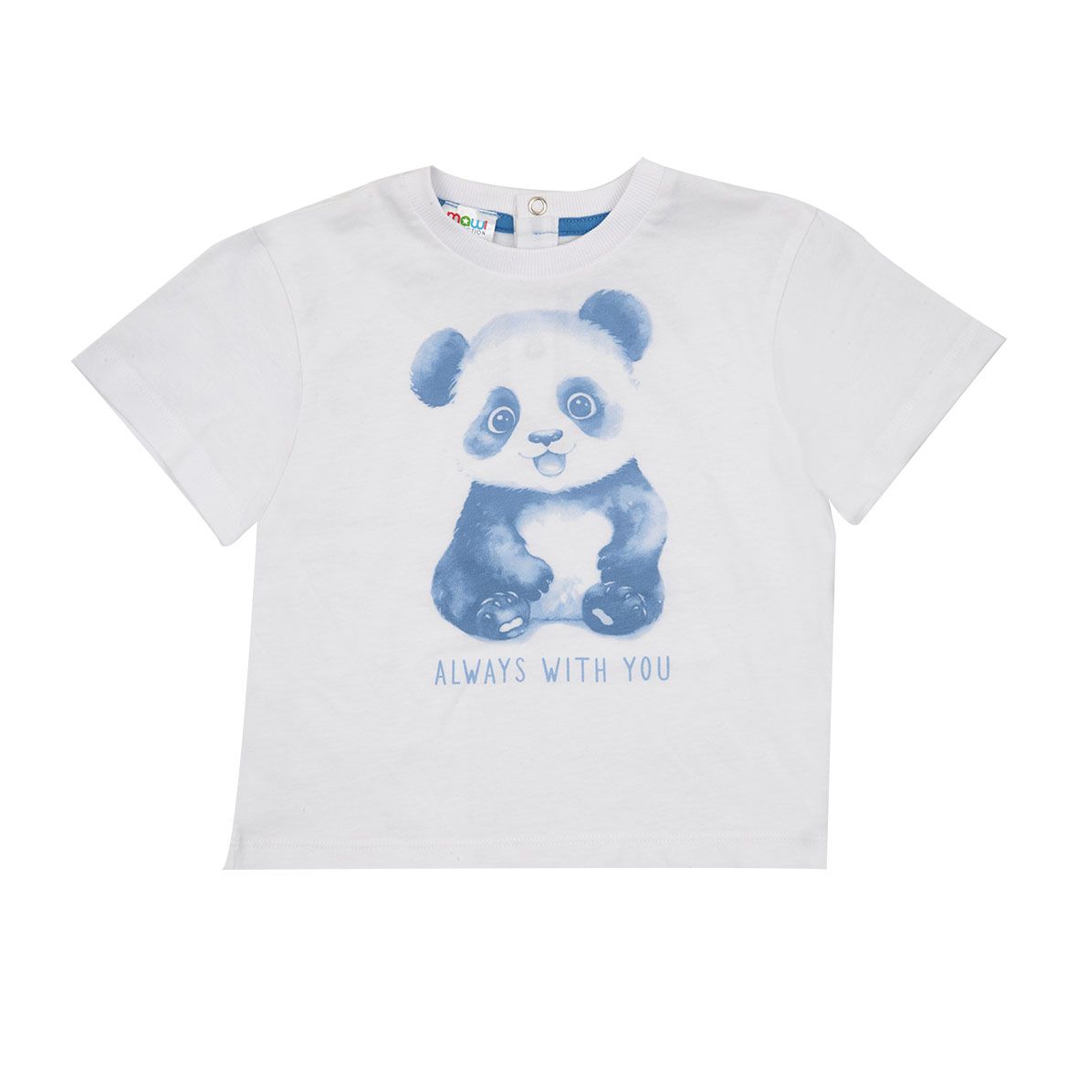 T-shirt bimbo bianca stampata - Mawi