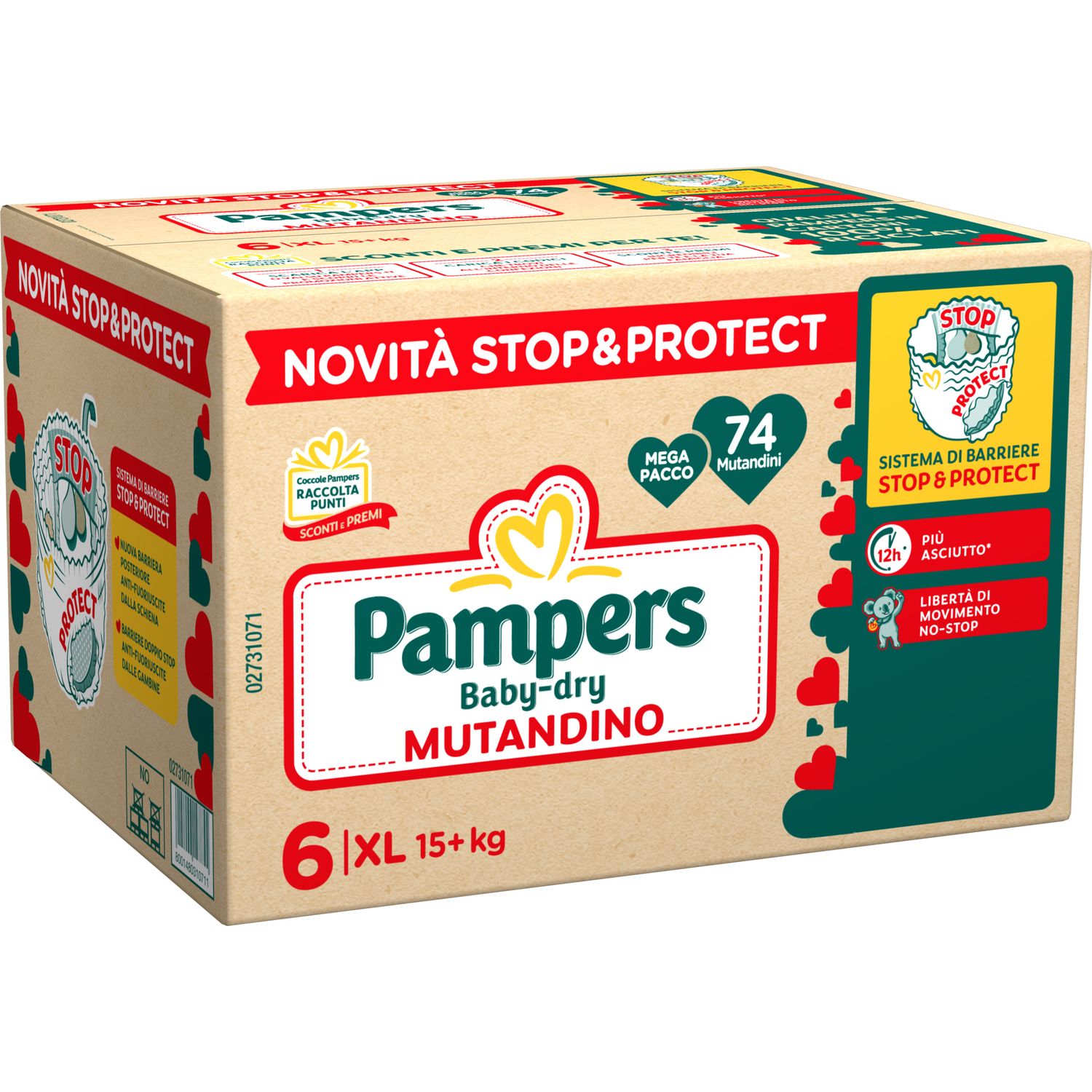 Baby dry mutandino mega xl x74 - pampers - Catalogo Pampers