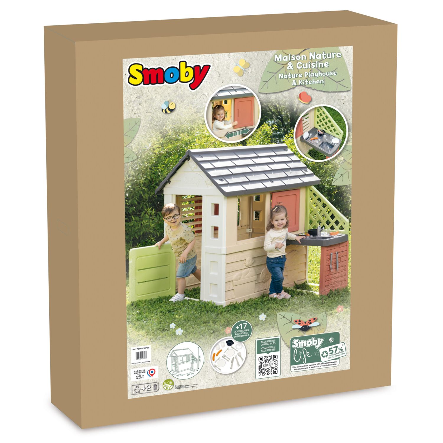 Casetta smoby natura con cucina eco - 2+ - Smoby