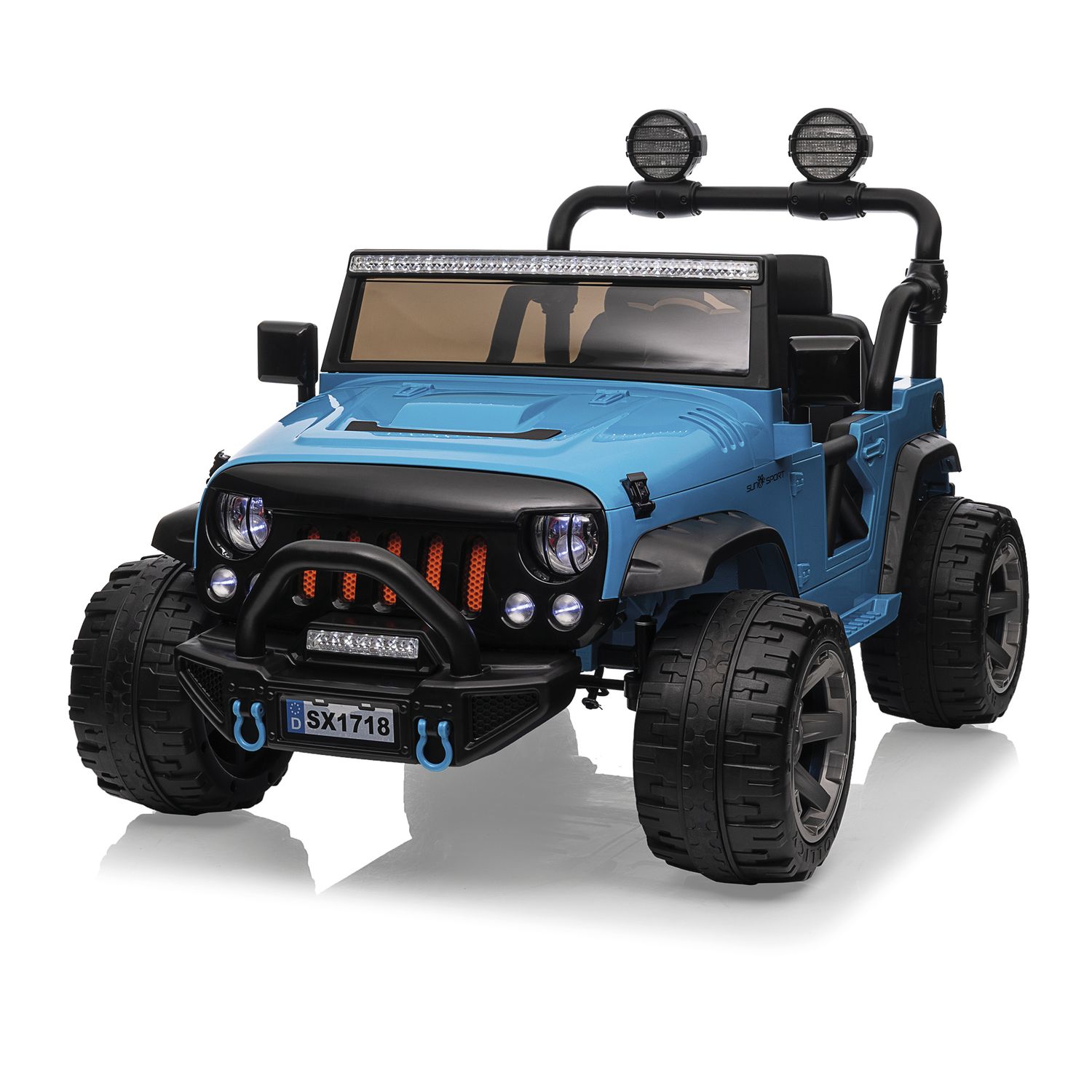 Auto off-road a 2 posti con batteria al litio 12v, luci, suoni e radiocomando per bambini - esperienza di guida sicura e divertente - Sun&amp;Sport