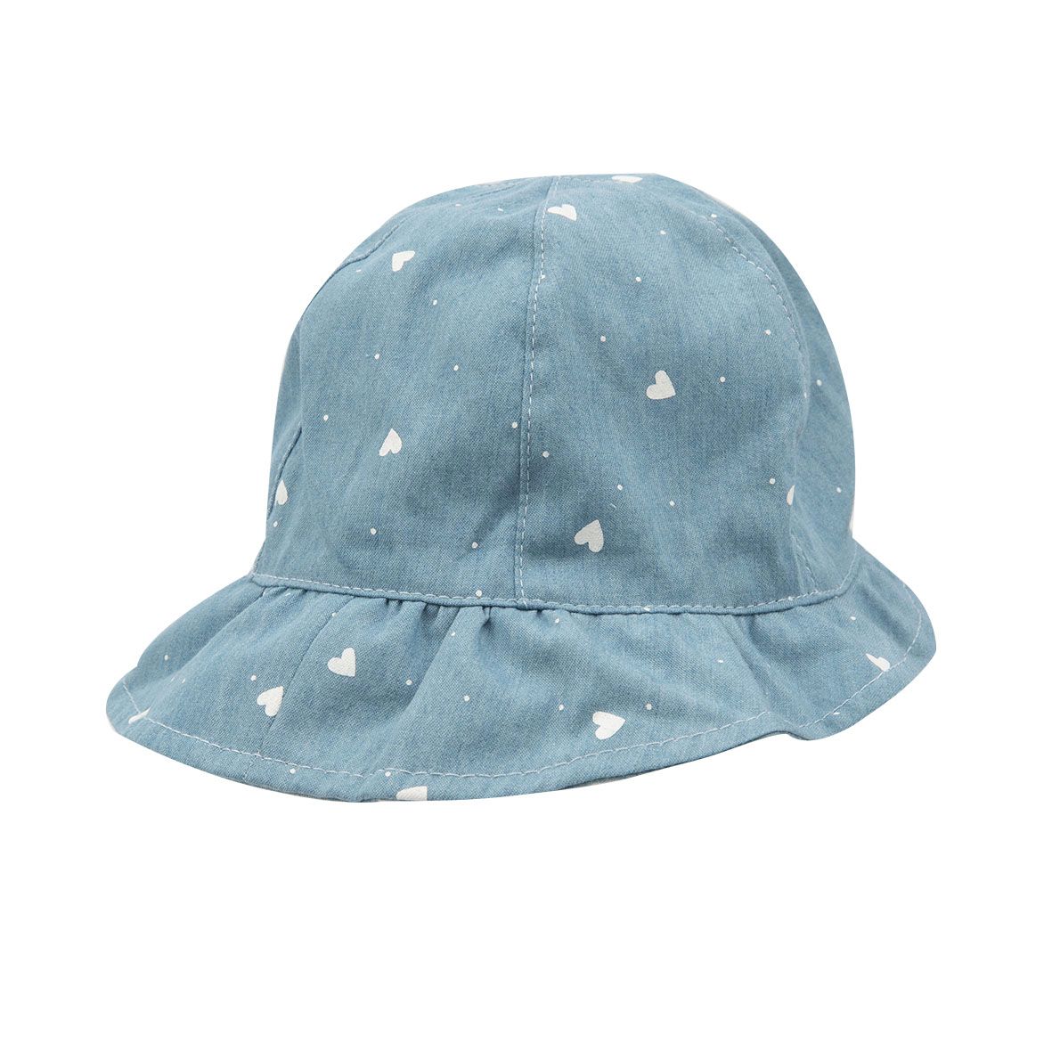 Cappellino casual bimba blue denim stampato - Mawi