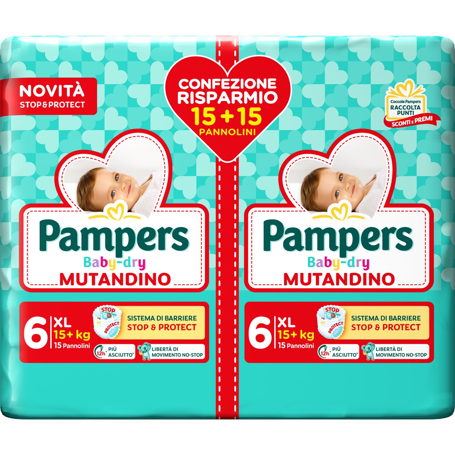 Baby dry mutandino junior pacco doppio x36 - pampers - Catalogo Pampers