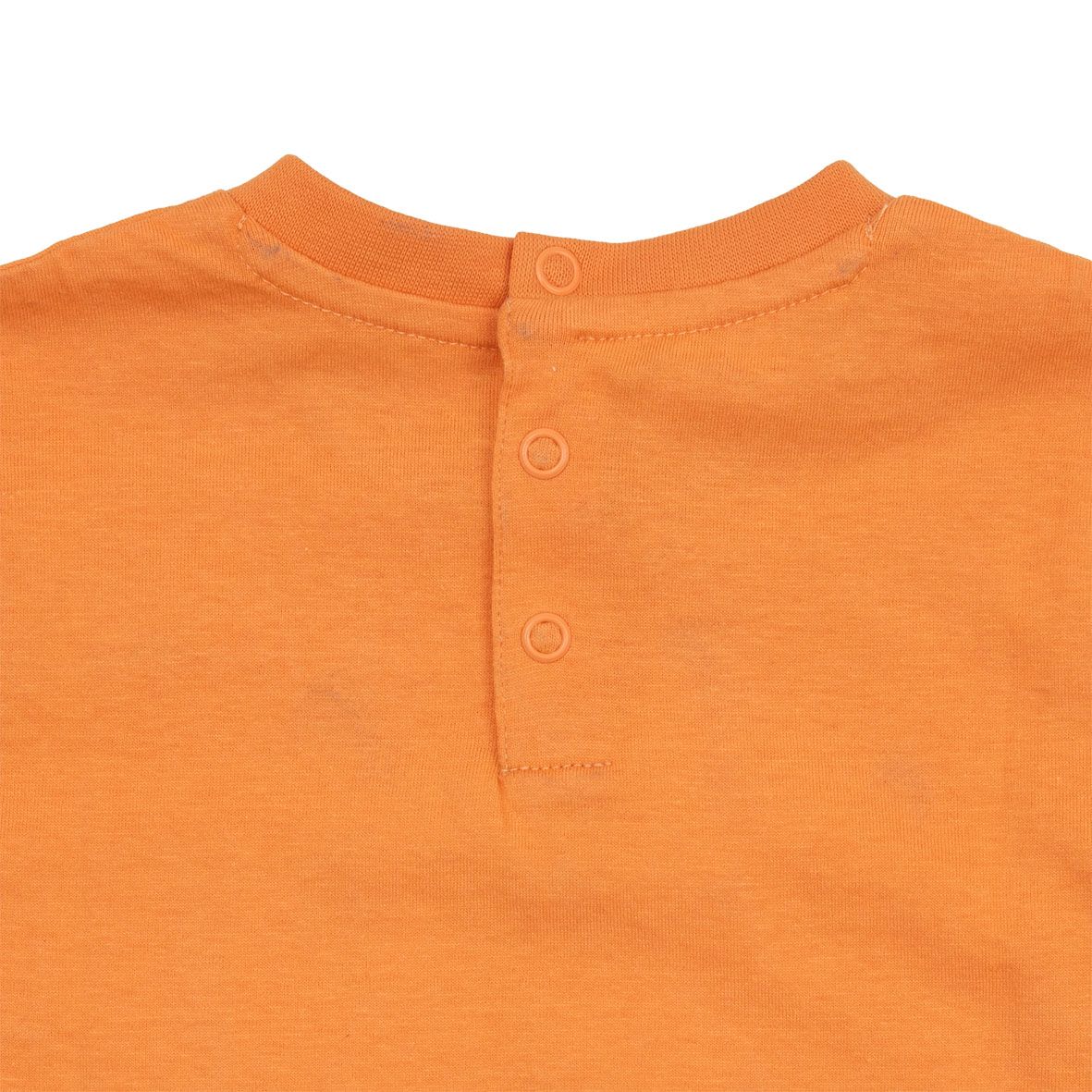 T-shirt jersey bimbo arancione con dinosauro - Mawi