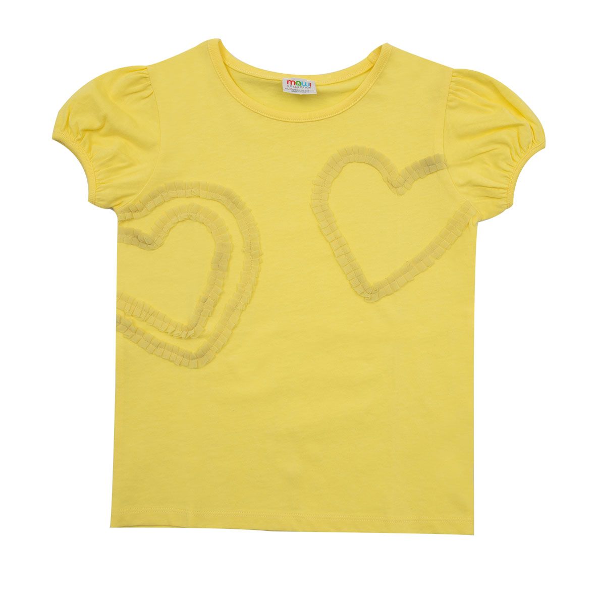 T-shirt jersey bimba gialla stampata - Mawi