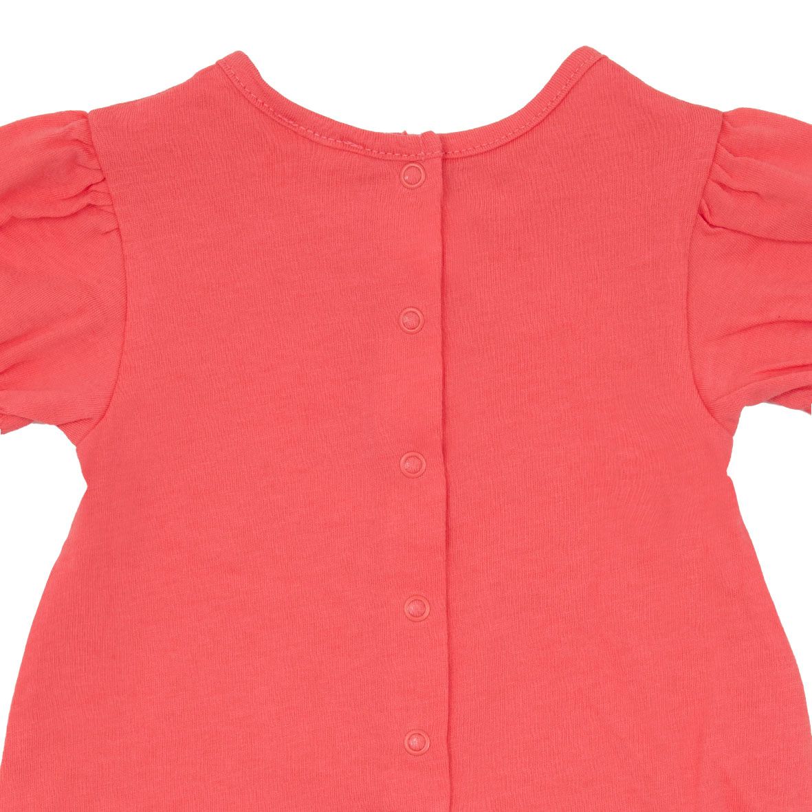 Tutina mezza manica pagliaccetto bimba corallo - Mawi