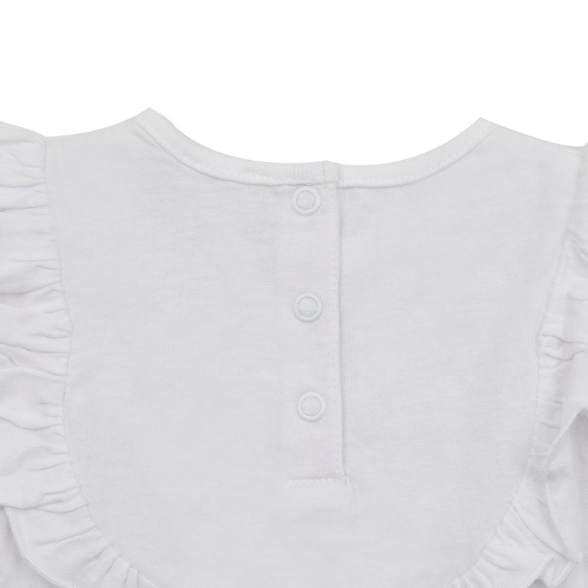 T-shirt giromanica bimba bianca - Mawi