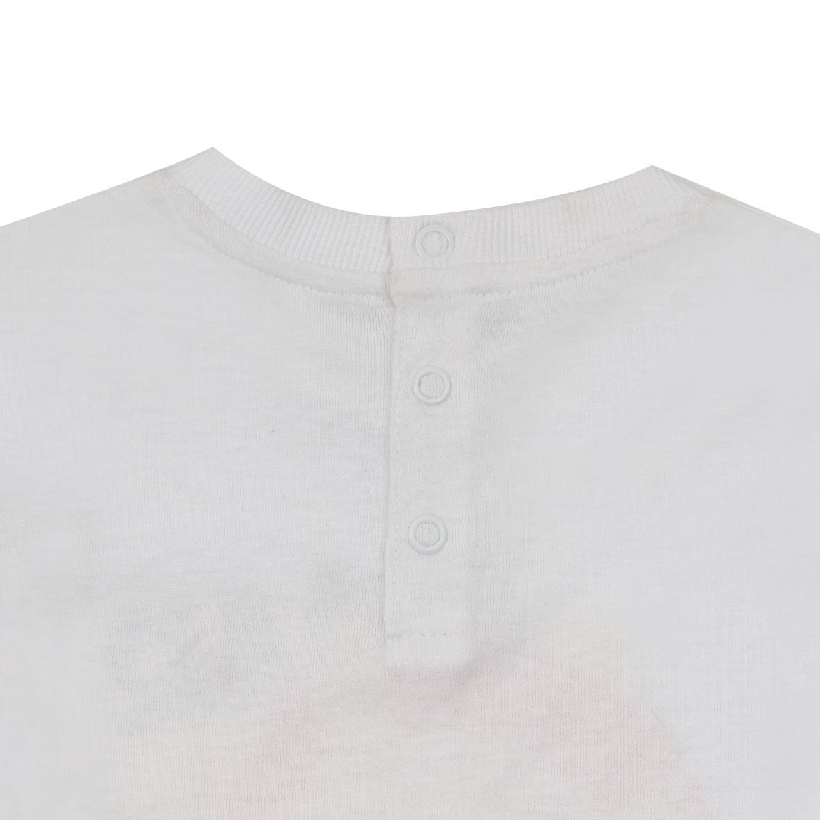 T-shirt jersey bimbo bianca con leoncino - Mawi