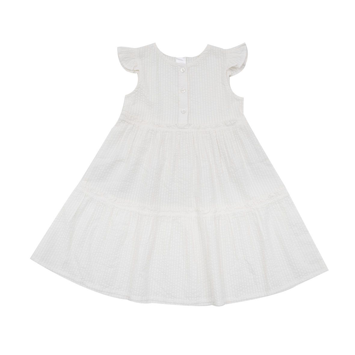 Abito a bottoni bimba giromanica rosa - Mawi