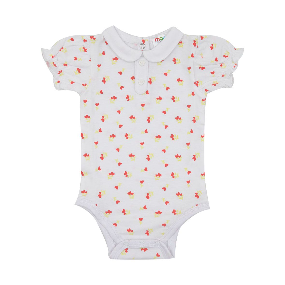 Body mezza manica bimba bianco stampato - Mawi