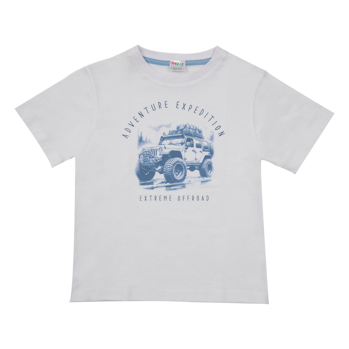 T-shirt bimbo bianca stampata - Mawi