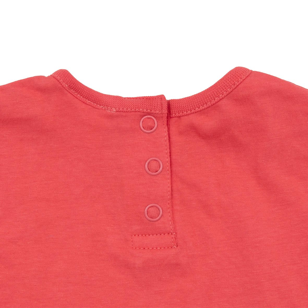 T-shirt basic giromanica bimba corallo - Mawi