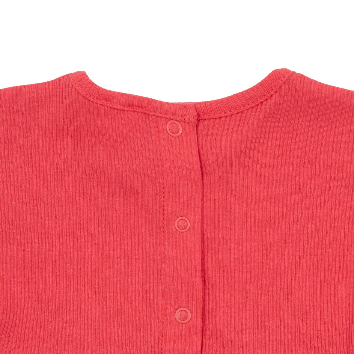 Abito basic giromanica bimba corallo - Mawi