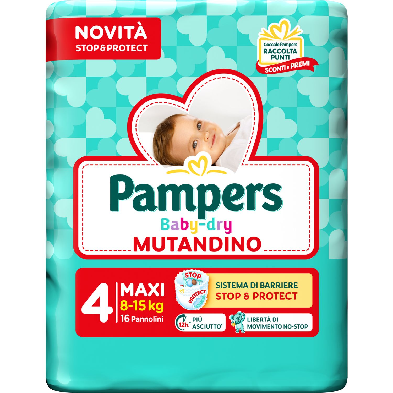 Pampers baby dry mutandino tg.4 maxi 7-18 kg - 16 pz - Catalogo Pampers