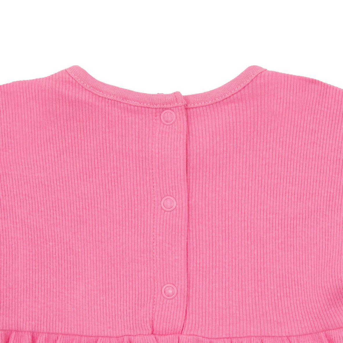 Abito basic giromanica bimba rosa - Mawi