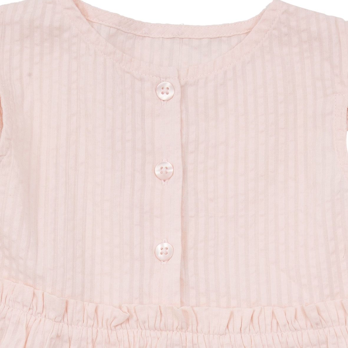 Abito a bottoni bimba giromanica rosa - Mawi