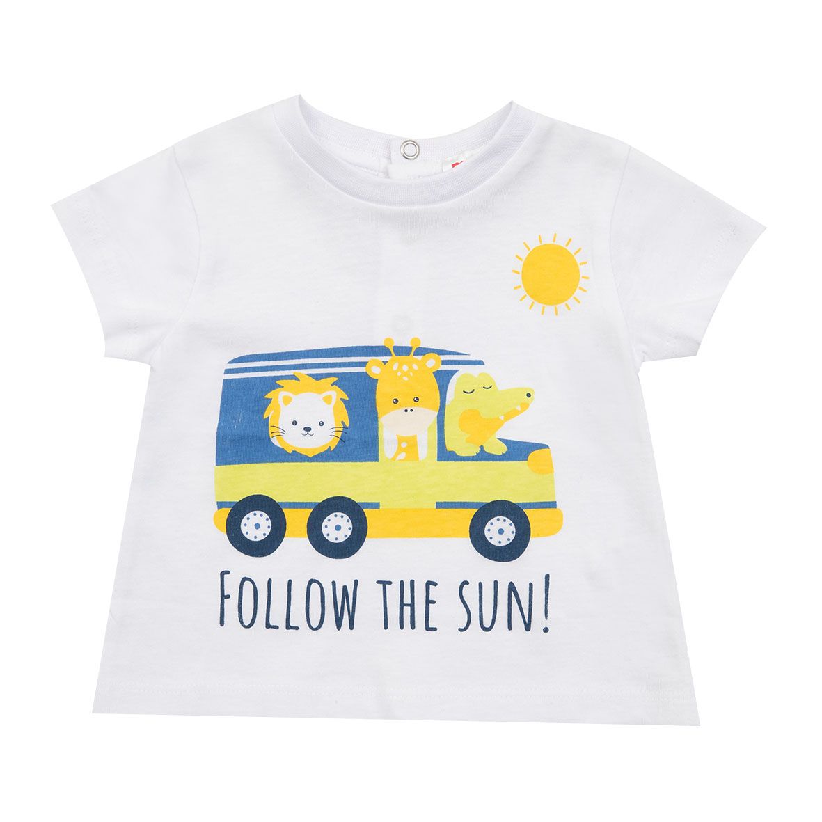 T-shirt bimbo bianca stampata - Mawi