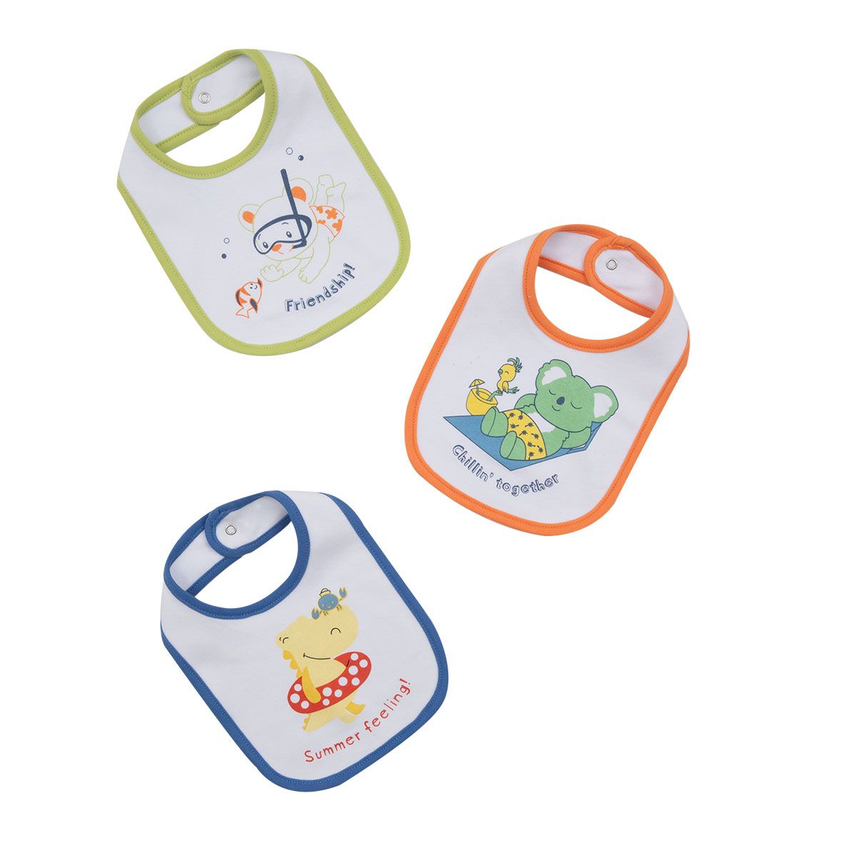 Pack 3 bavaglini bimbo con stampa multicolor - Mawi