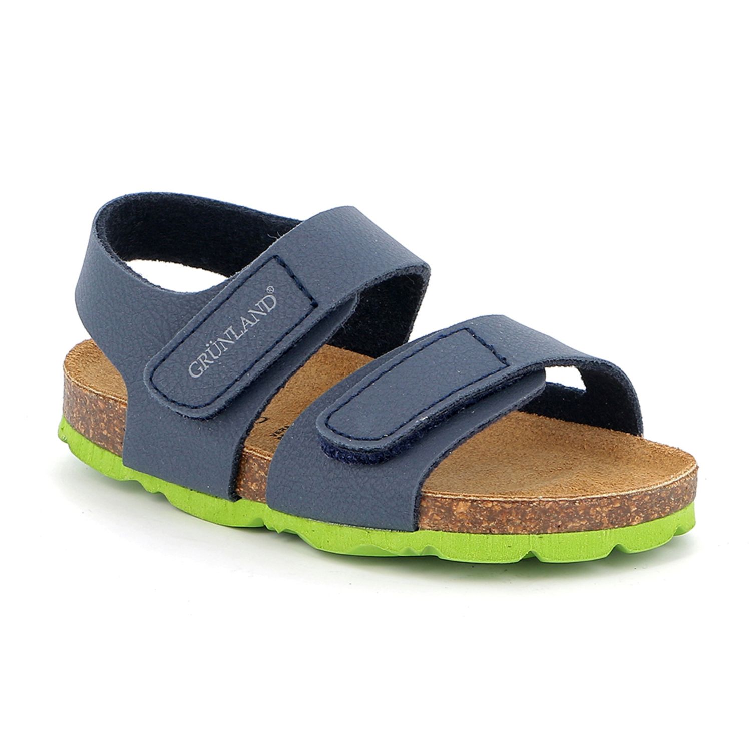 Sandalo aria blu e suola lime - GRUNLAND