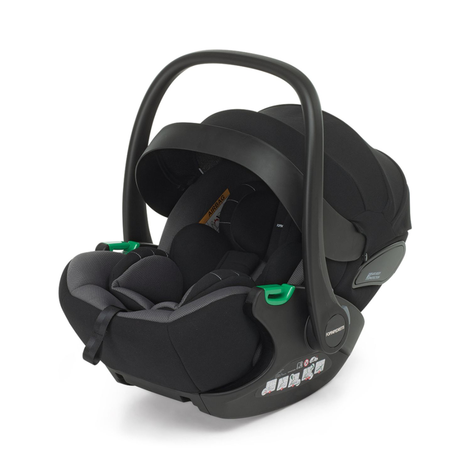 Trio tictoc stone + seggiolino rek black+ adattatore - foppapedretti - Foppapedretti