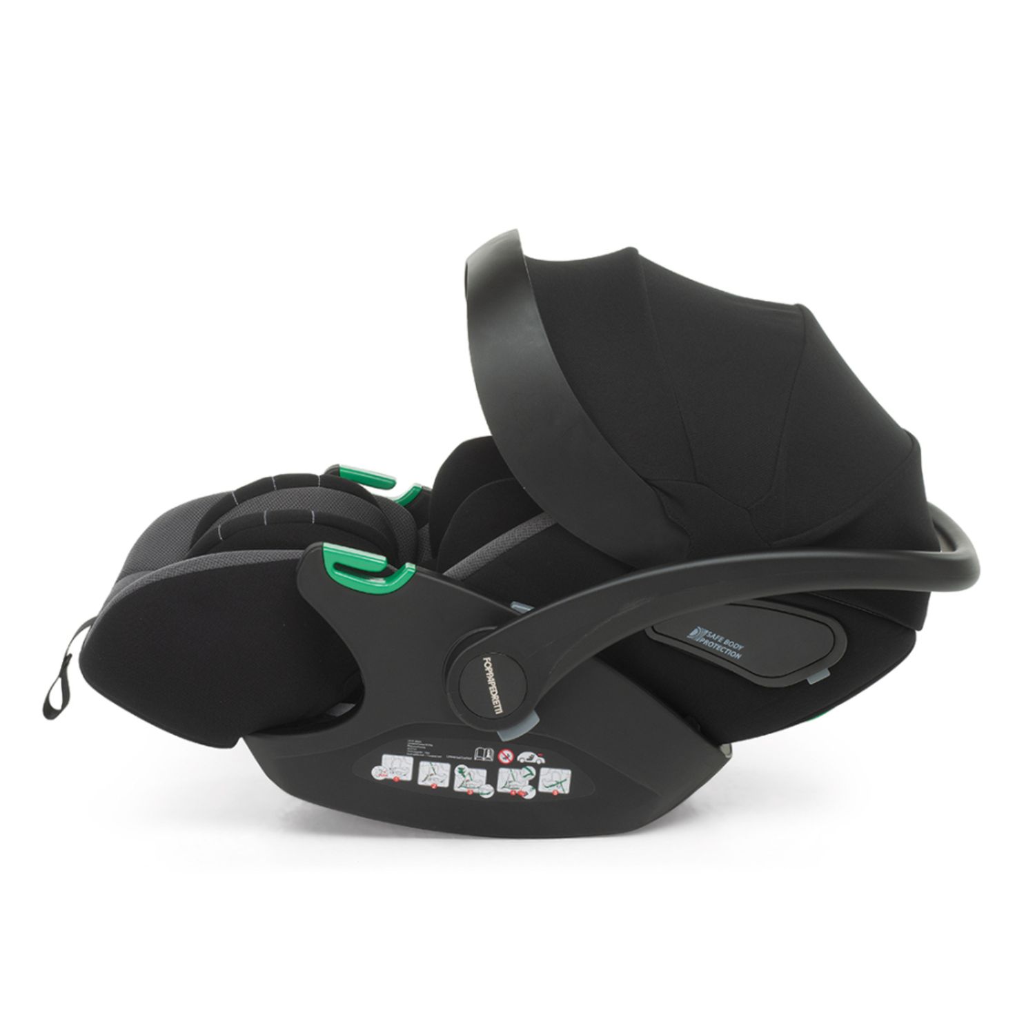 Trio tictoc olive + seggiolino rek black+ adattatore - foppapedretti - Foppapedretti