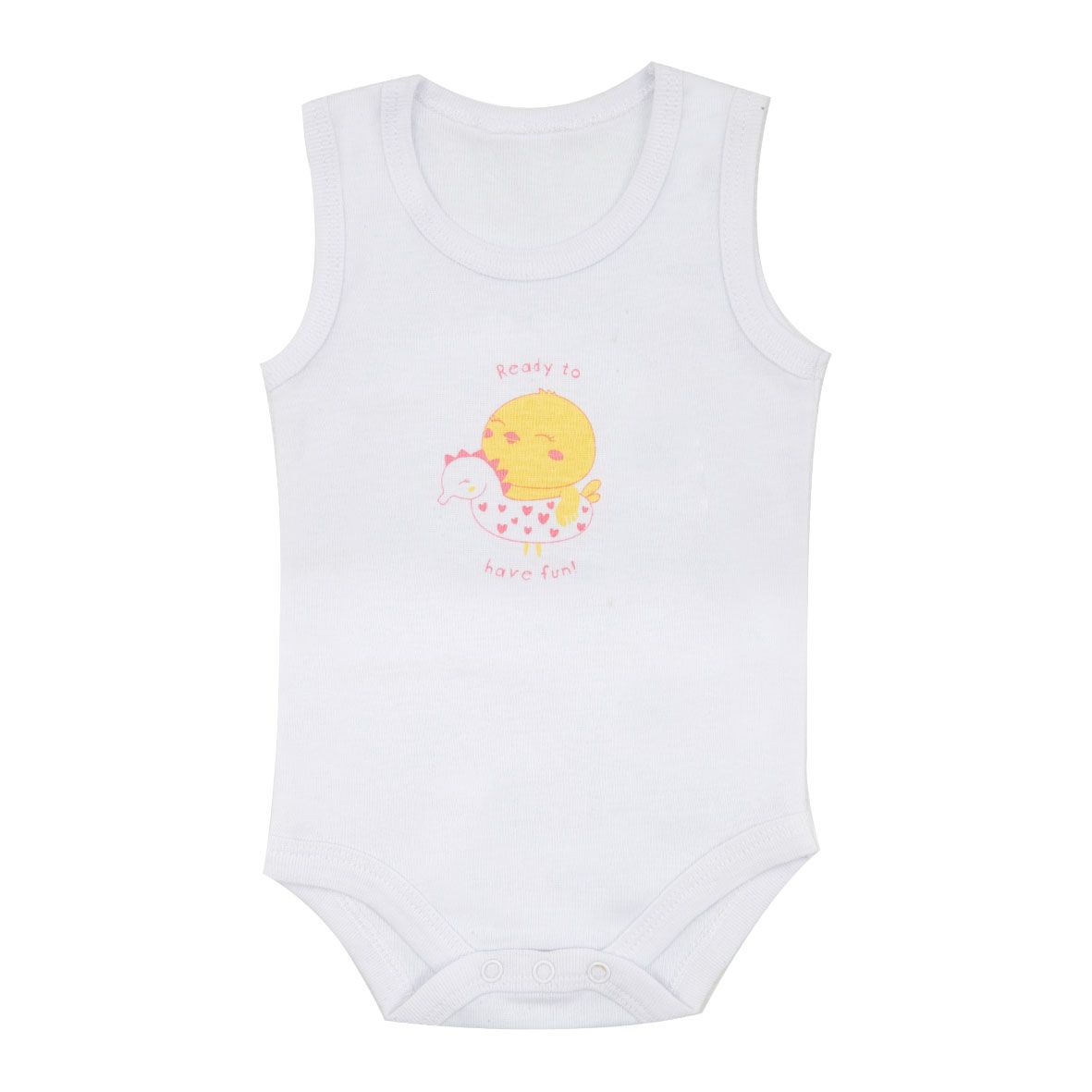 Body a canotta bimba bianco stampato - Mawi