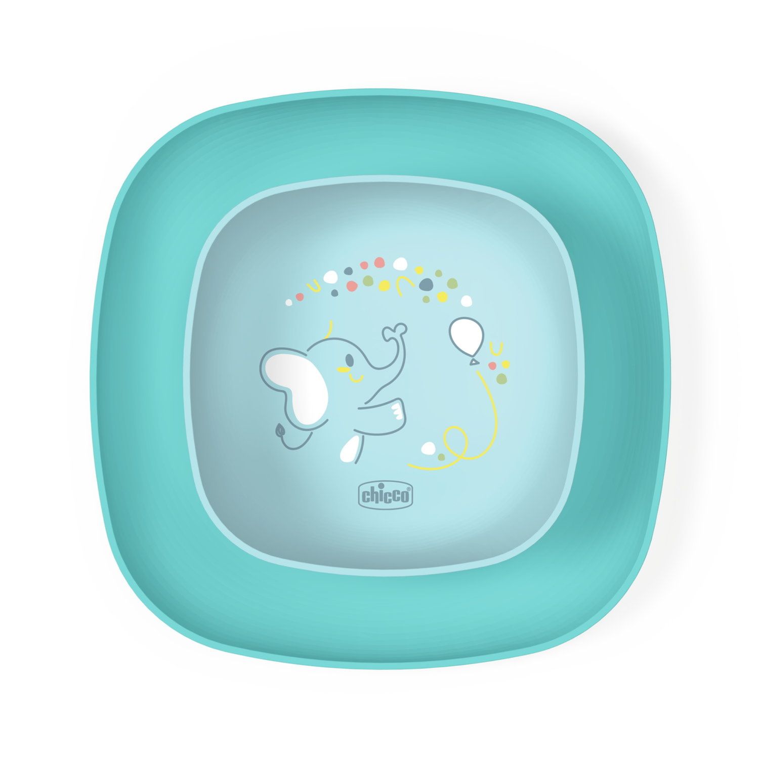 Set piatto piano e ciotola 12m+ azzurro - chicco - Chicco