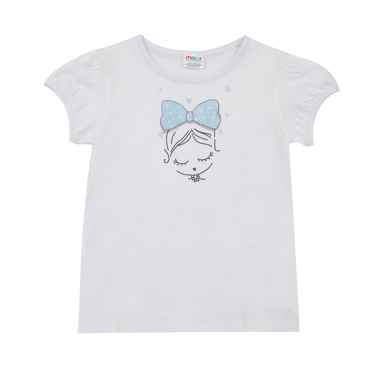 T-shirt jersey bimba stampa fiocchetto - Mawi