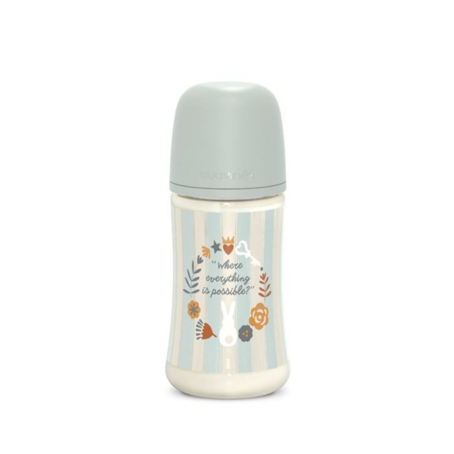 Biberon wonderland 270 ml flusso medio azzurro - suavinex - Suavinex
