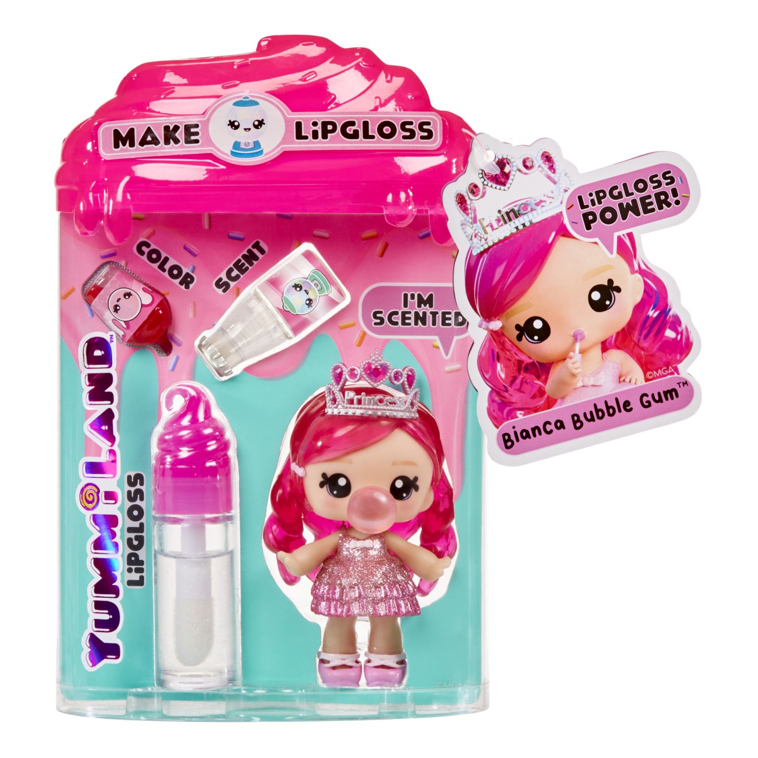 Yummiland lipgloss doll - bambola profumata con kit lucidalabbra fai da te – 6 modelli disponibili separatamente - YUMMILAND